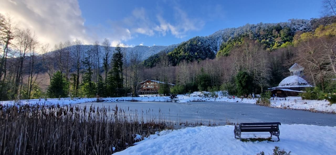 Paisaje invernal en Huilo Huilo